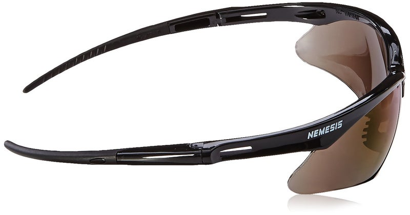 Jackson Safety نظارات جاكسون سيفتي 3000358 نيمسيس للسلامة بإطار أسود / عدسة مرآة زرقاء (عبوة من 12)  - Image 2
